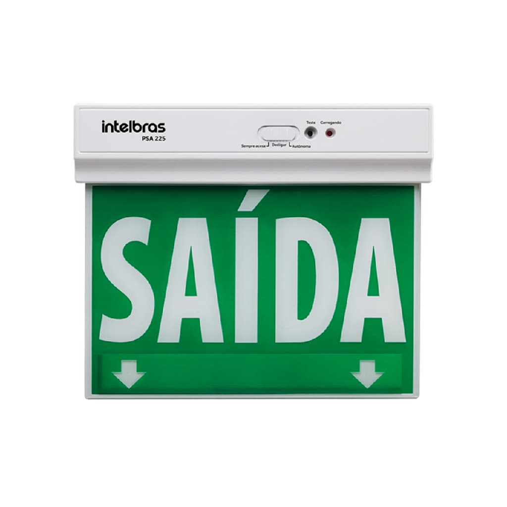 PLACA DE SINALIZACAO SEMPRE ACESA PSA 225 DUPLA FACE INTELBRAS