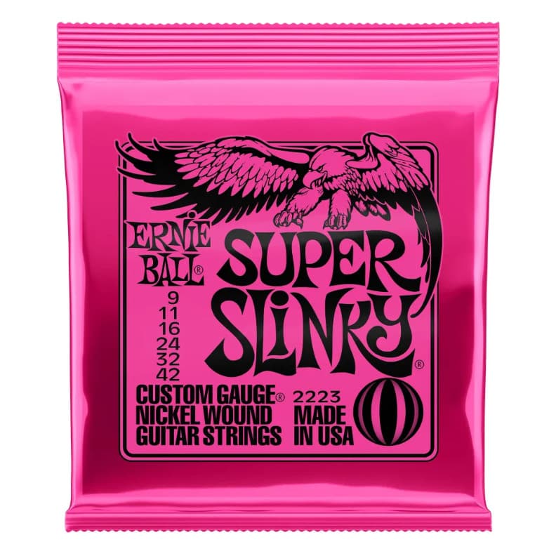 ENCORDOAMENTO GUITARRA 009-042 SUPER SLINK NIQUEL P02223 ERNIE BALL