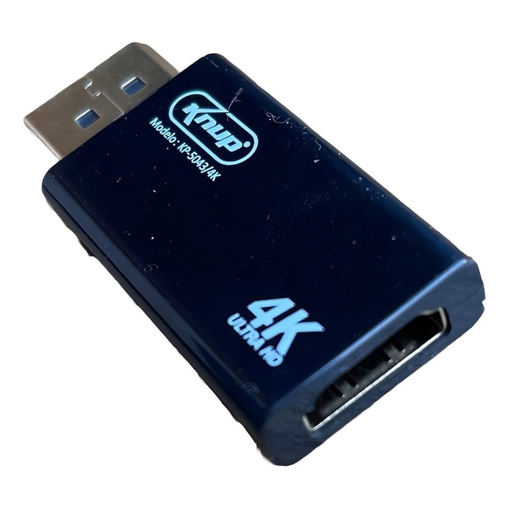 Adaptador DisplayPort para HDMI 4K Knup KP-5043/4K Preto
