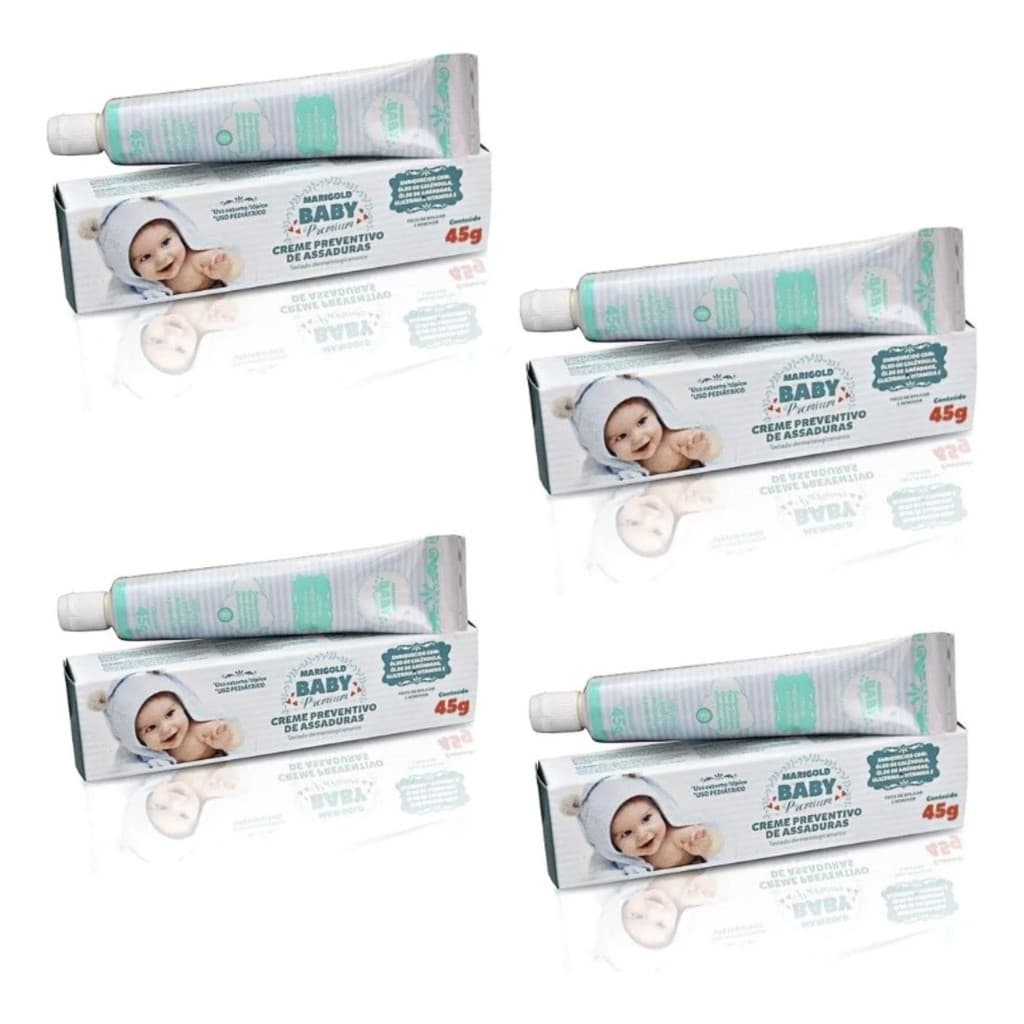 Kit 4 Pomadas Marigold Premium | Prevenção De Assaduras 45g