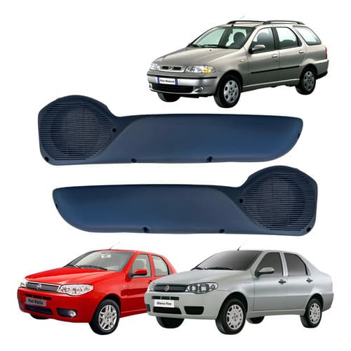 Par Bolsa Lateral Fiat Palio Siena Fire 4 portas Porta Objeto Preto