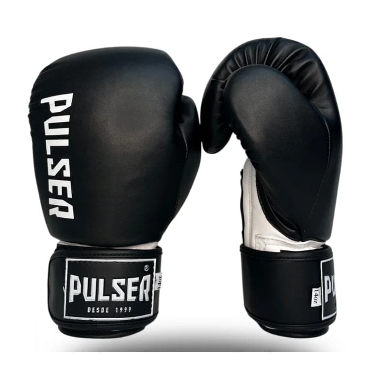 Luva Boxe Muay Thai Kickboxing MMA Preta e Branca Minimal Adoma Pulser