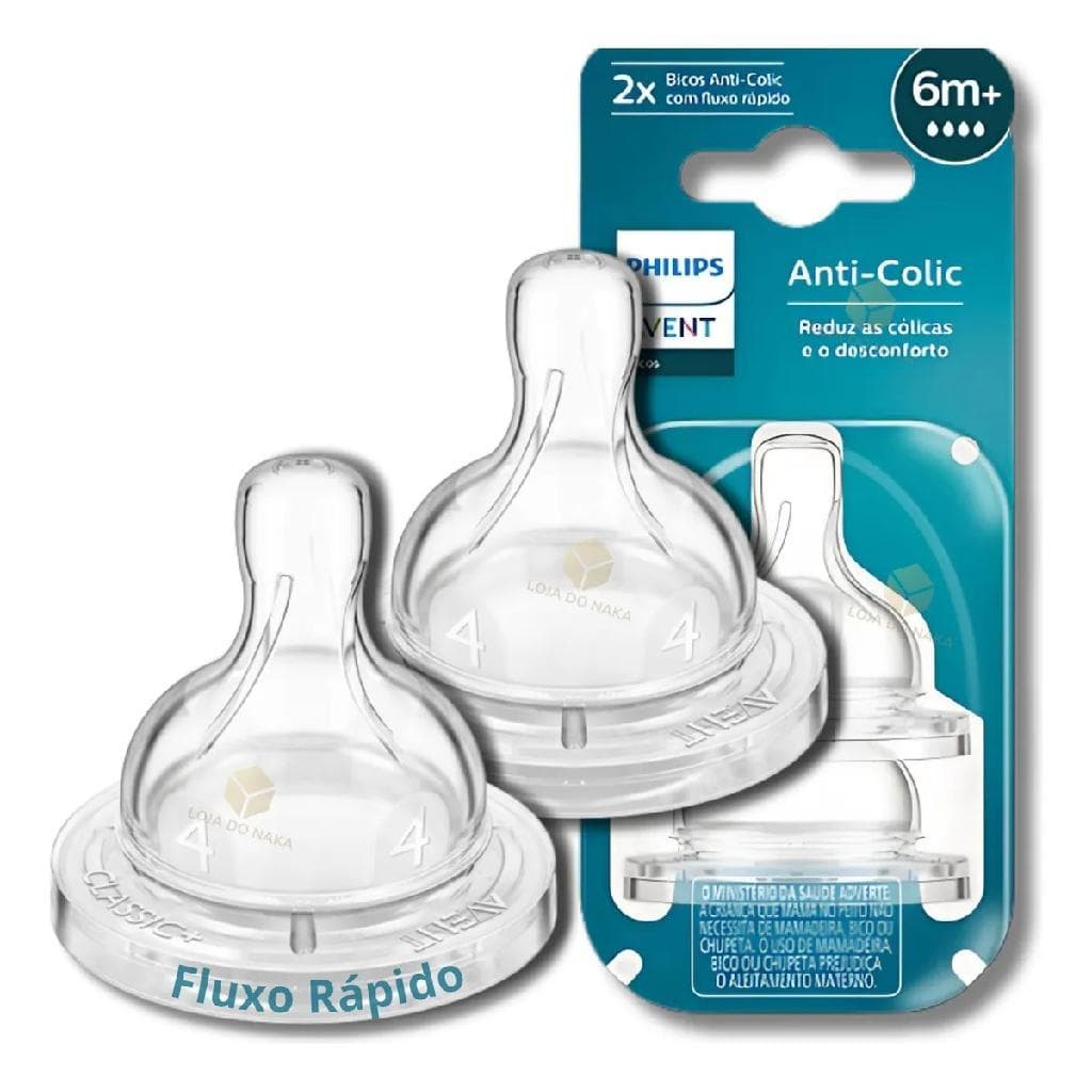 Dupla de Bicos Anti-Colic Philips Avent SCY764/02 T4 6m+