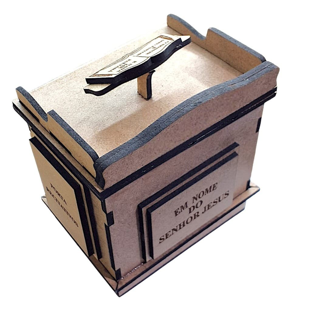 Tribuna Pulpito Porta Recitativos Ccb Mdf 3mm Corte Laser Mini Púlpito Suporta até  500 Recitativos