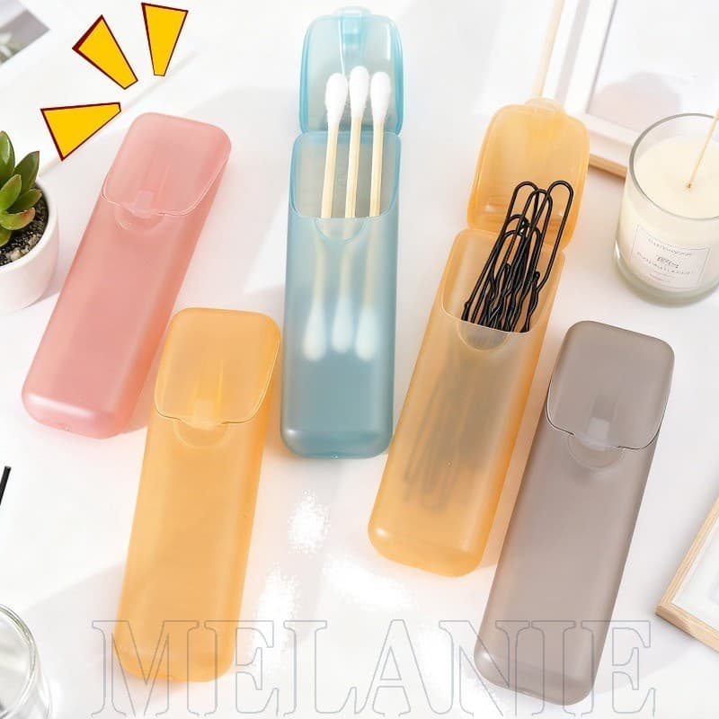Porta Palito Portátil-Mini Caixa De Armazenamento Para Viagem Ao Ar Livre-Estojo Cotonete De Algodão Com Agulha-Dispensa