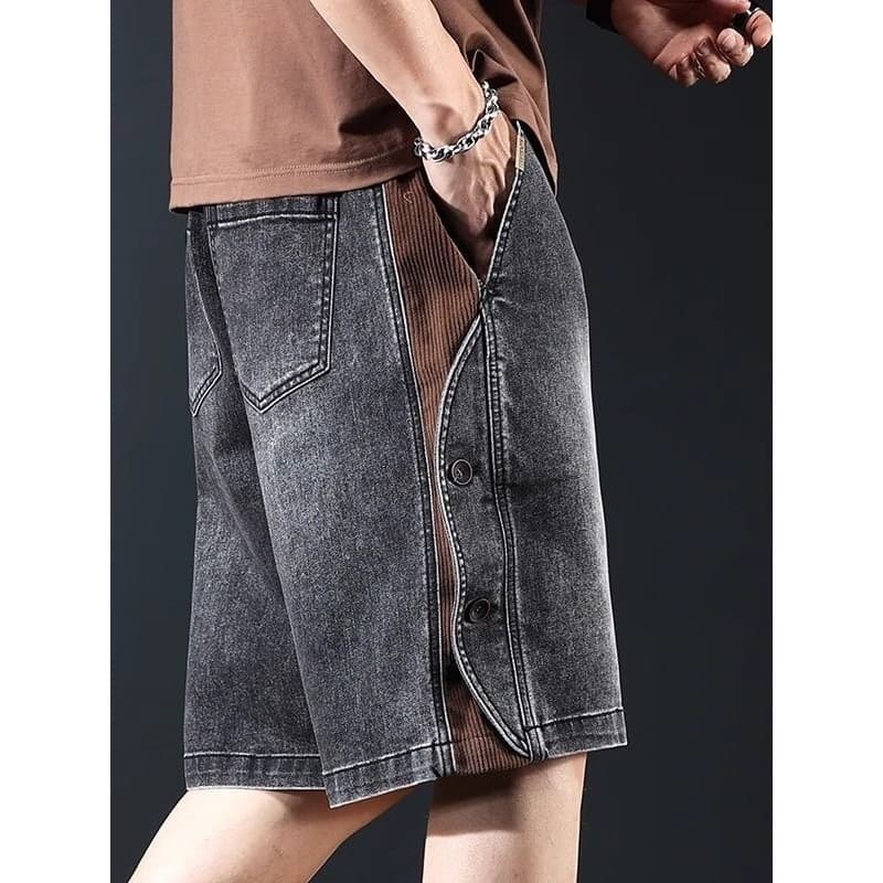 Estilo americano Street Wear Denim Retro Shorts verão solto novo estilo calças de cinco pontos calças médias pesadas lav