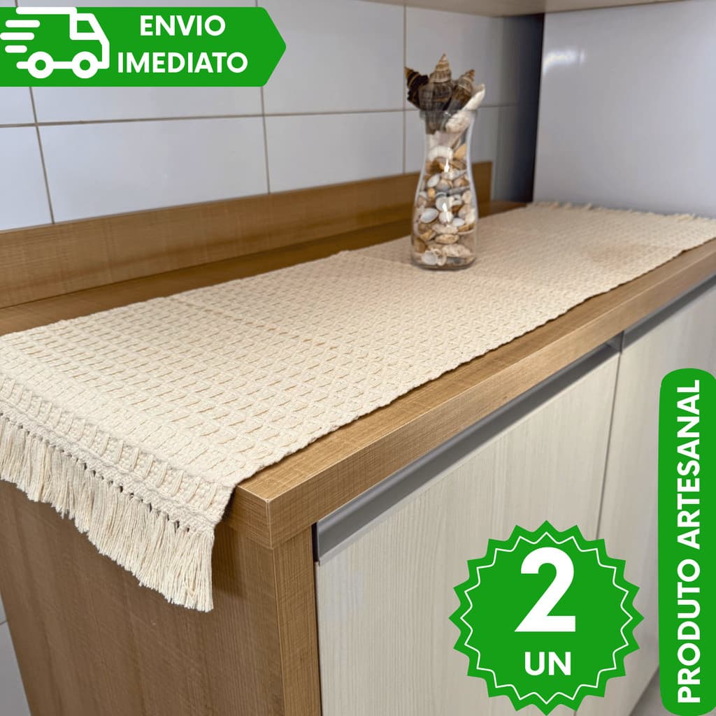 1/2/ -Trilhos de Mesas ou Caminhos de Mesa Decorativo Artesanal Premium  Para Mesa Posta e Decoração