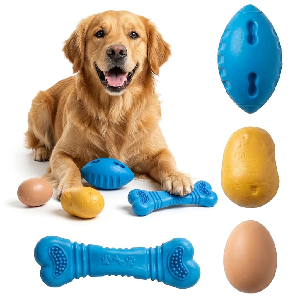 Kit 4 Brinquedos Diversos Interativos De Cães Mordedor Porte Grande Para Pets - Furacão Pet