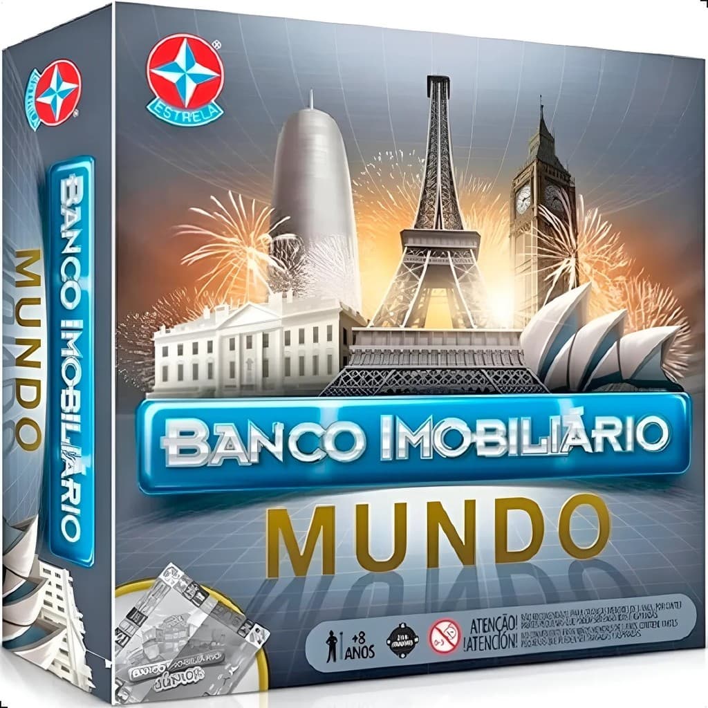 Jogo Tabuleiro Banco Imobiliário Mundo - Estrela