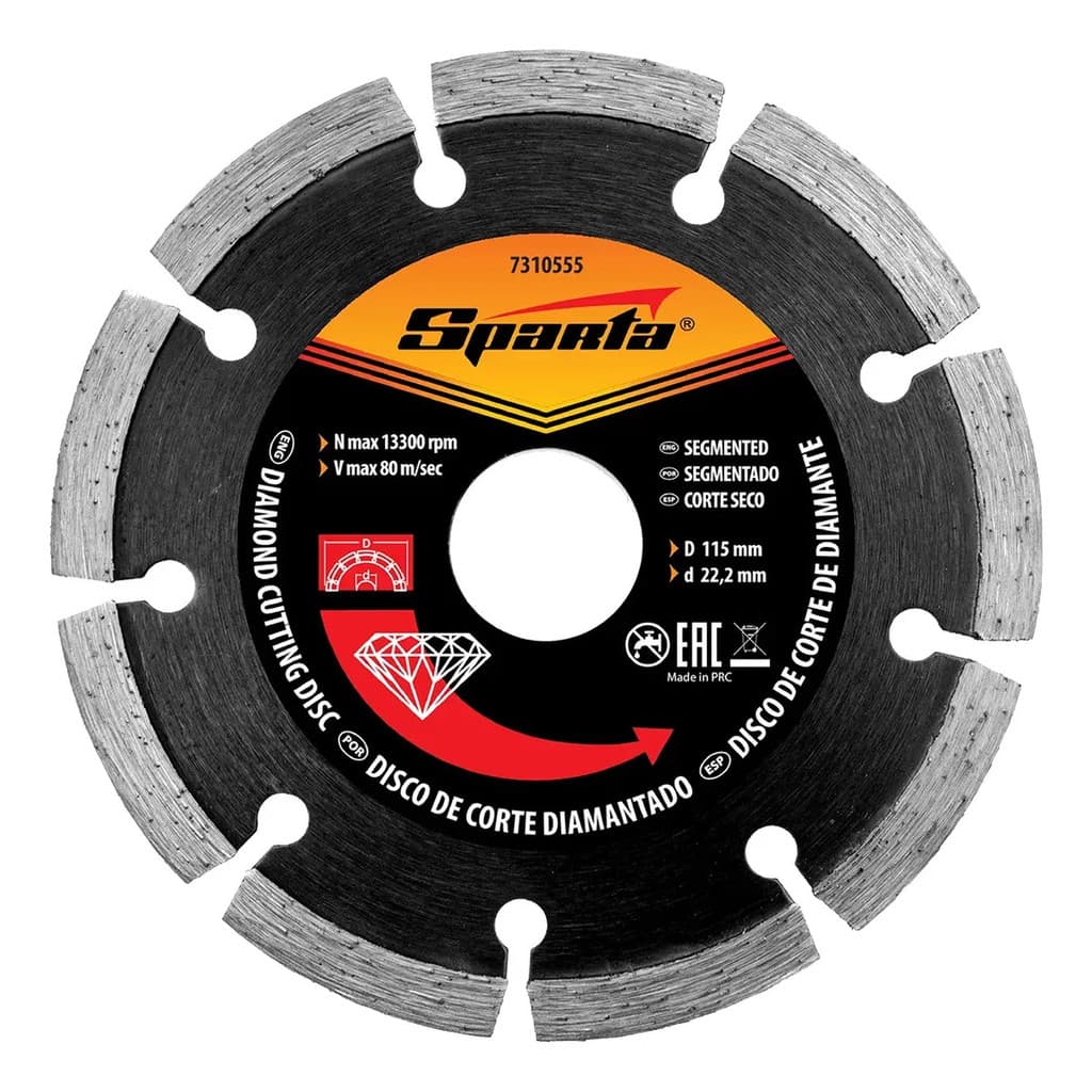 Disco De Corte Segmentado  Corte Seco 115 X 22,2mm Cinza-escuro