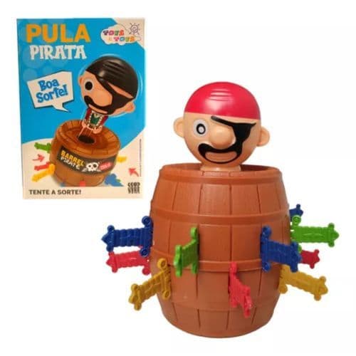 Jogo Pula Pirata Infantil 16 Peças Diversão Interativa Educação Motoras