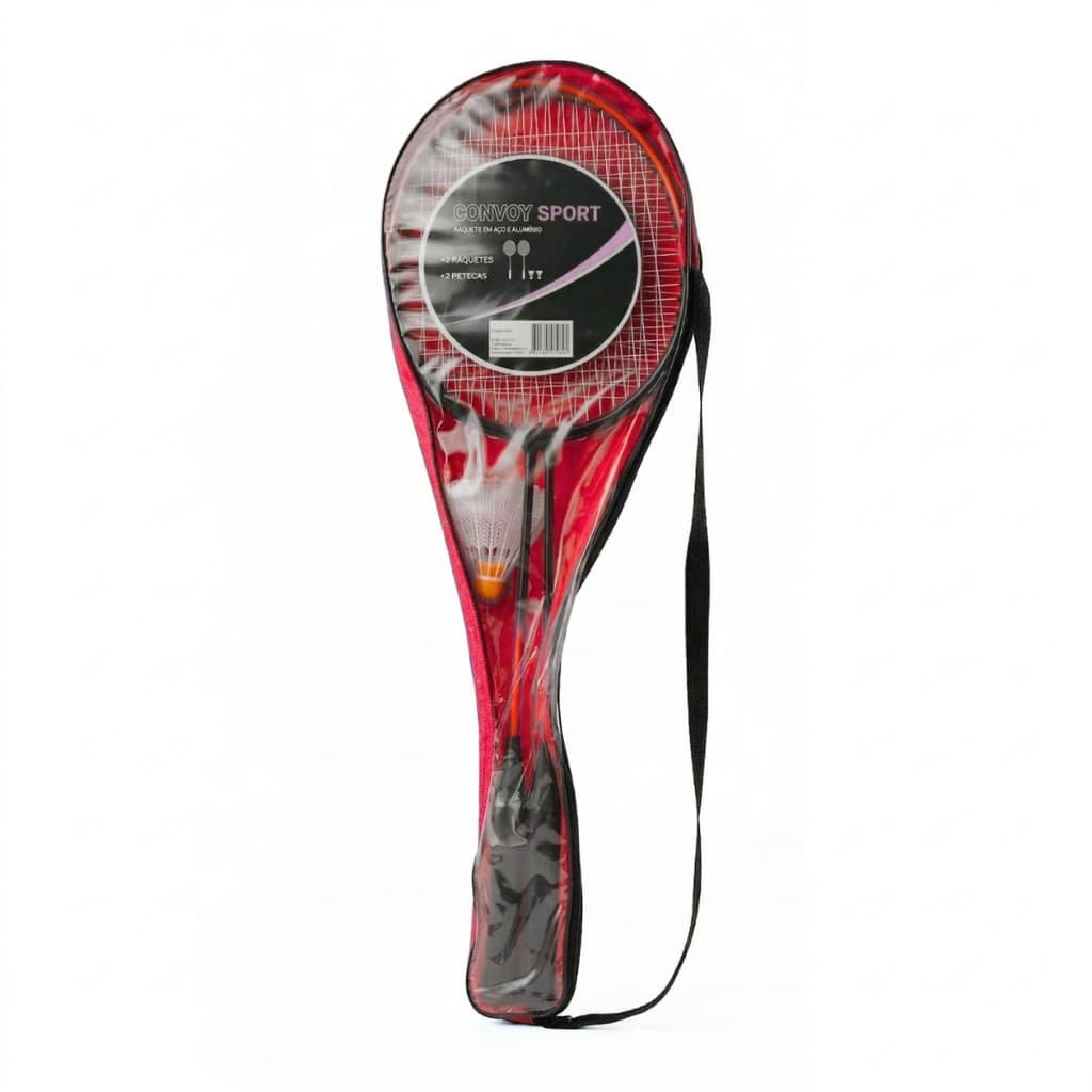 Kit Raquete de Badminton com 2 Petecas