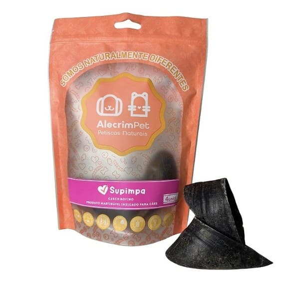 Kit com 04 Cascos Boi Mordedor Cão Alecrim Pet