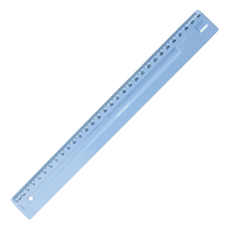Régua plástica 30cm Linho Serena Azul pastel 3112.BP Dello