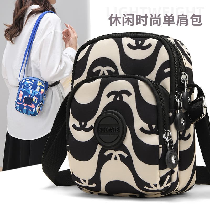 Bolsa feminina novo estilo elegante All-Match bolsa Diagonal de um ombro senhoras Multi-camada única volta pequena bolsa