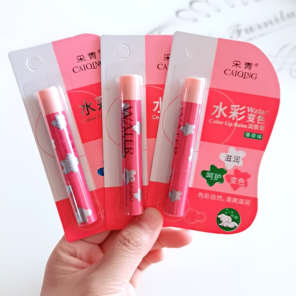 322 Caiqing Aquarela Bálsamo Labial que muda de cor Cuidado hidratante Bálsamo labial que muda de temperatura Óleo bucal