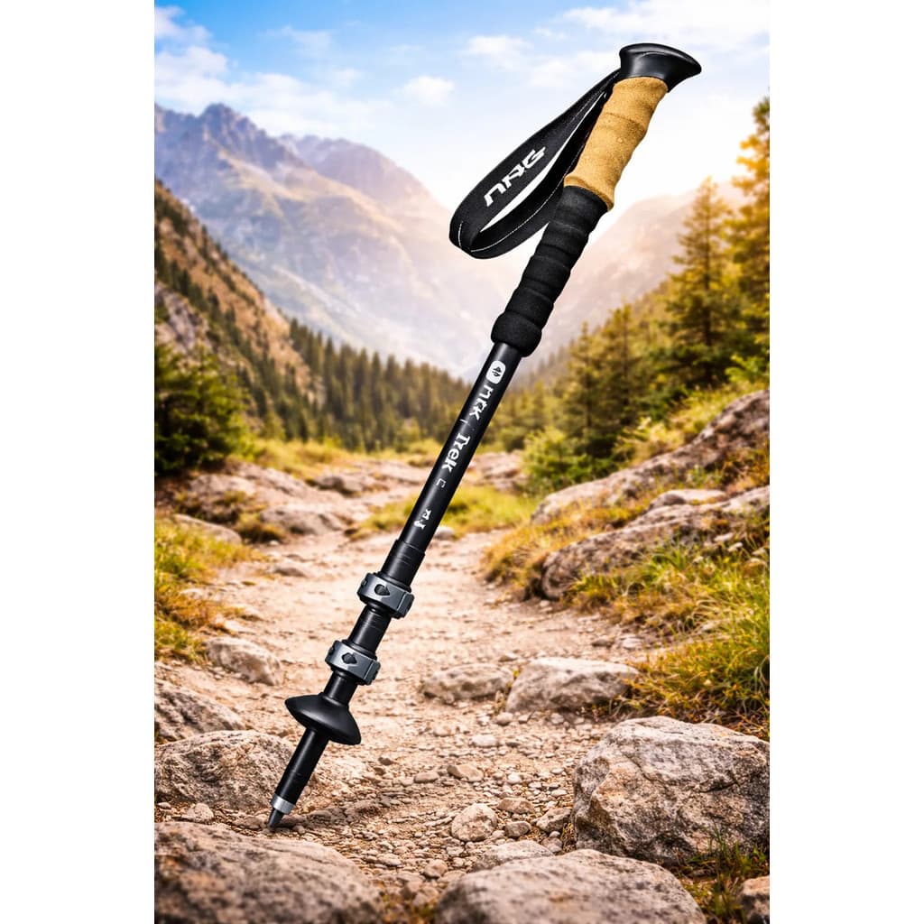 Bastão Caminhada Alumínio Ajustável Leve 135cm Trek Lite Ntk