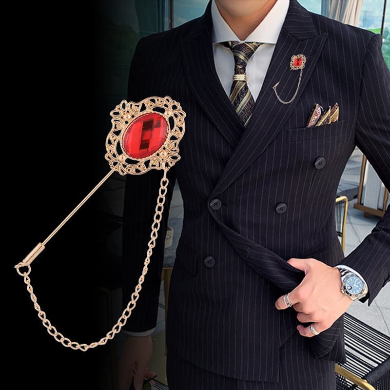 Terno Broche Oco Flor Masculino Corsage Pino Colar Acessórios De Moda