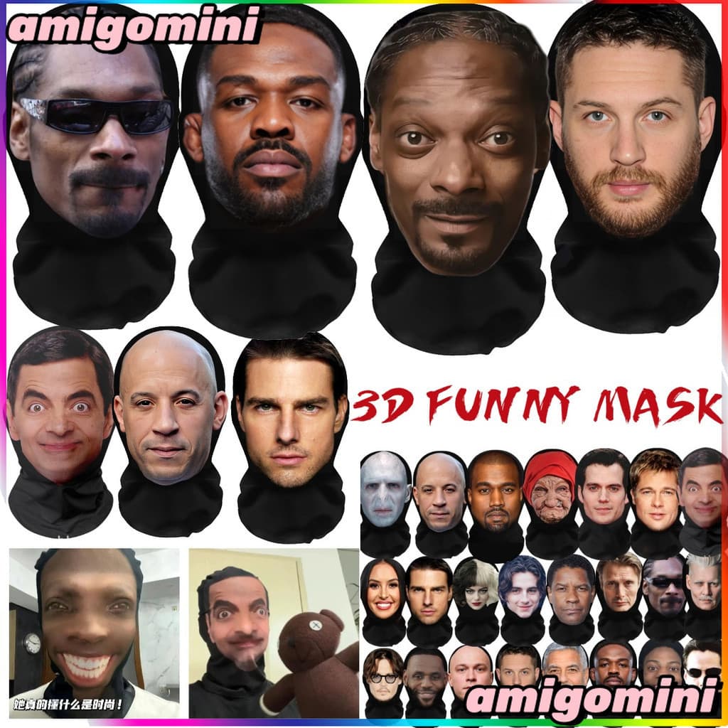 Máscara 3D Realista Rosto Inteiro Para Mulheres Homem Cosplay Acessórios Rímels Halloween Masquerade Malha Chapelaria