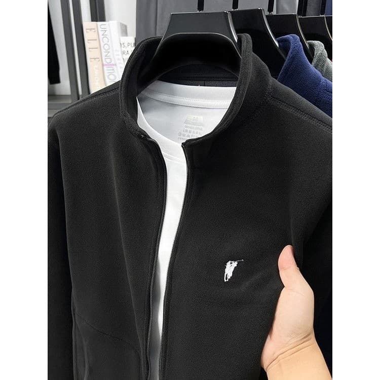 Outono inverno novo estilo gola embreagem velo Cardigan jaqueta moletom masculino moda esportes topo ao ar livre jaqueta