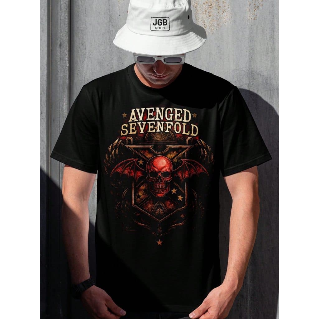 Camiseta Banda Avenged Sevenfold A7X Metal 100% Algodão Unissex Camisa Plus Size Blusa Copa Mundo