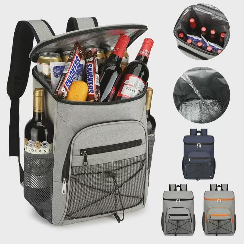 Mochila Térmica Cooler 23L Grande Capacidade Impermeável Portátil Piquenique Quente Frio