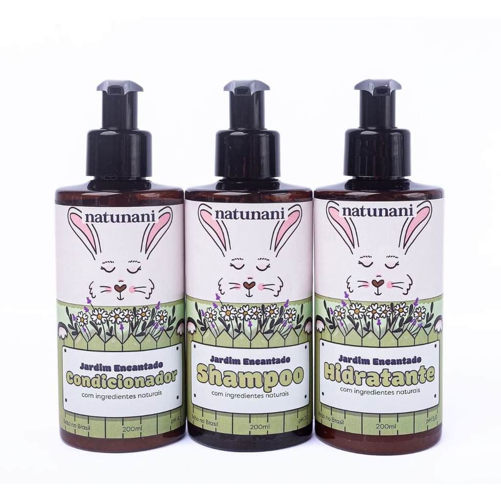 Kit Shampoo + Condicionador + Hidratante Natunani Jardim Encantado 200ml