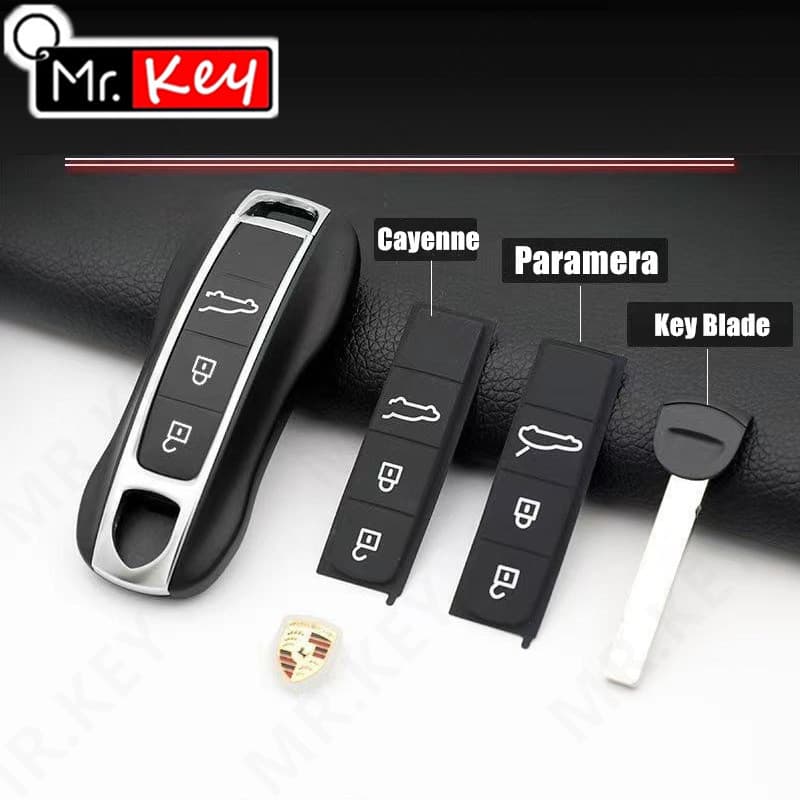 [Mr.Key] Kit De Reparo De Chave Porsche Para Cayenne Paramera 718 911 Macan Taycan Substituição De Acessórios De Danos R
