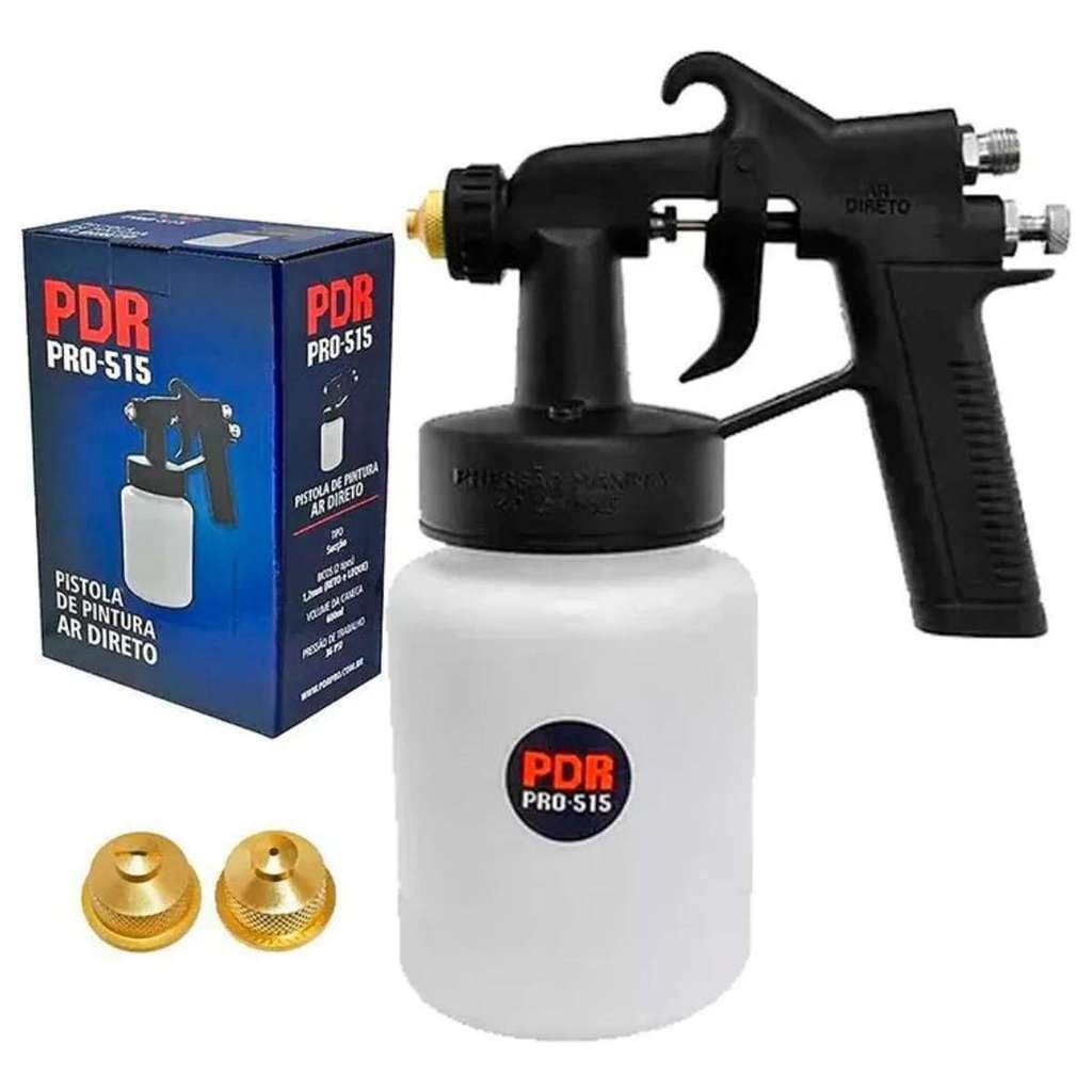 PDR PRO-515 Pistola de Pintura Ar Copo 600ml Bico 1.2mm
