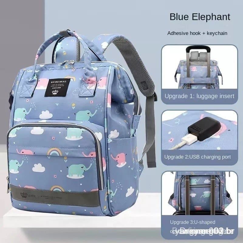 Nova Moda Mochila Multifuncional para Mãe e Bebê, Mochila Portátil de Grande Capacidade para Passeios 1XRX GBTX 1RAX R4K