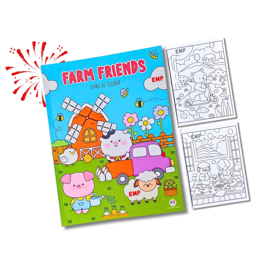 Livro de Colorir Farm Friends
