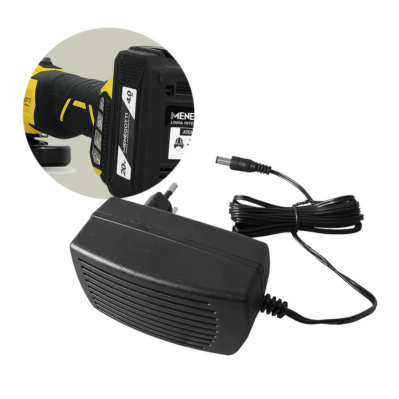 Carregador de Bateria Menegotti 20V Extra Power Bivolt Automático