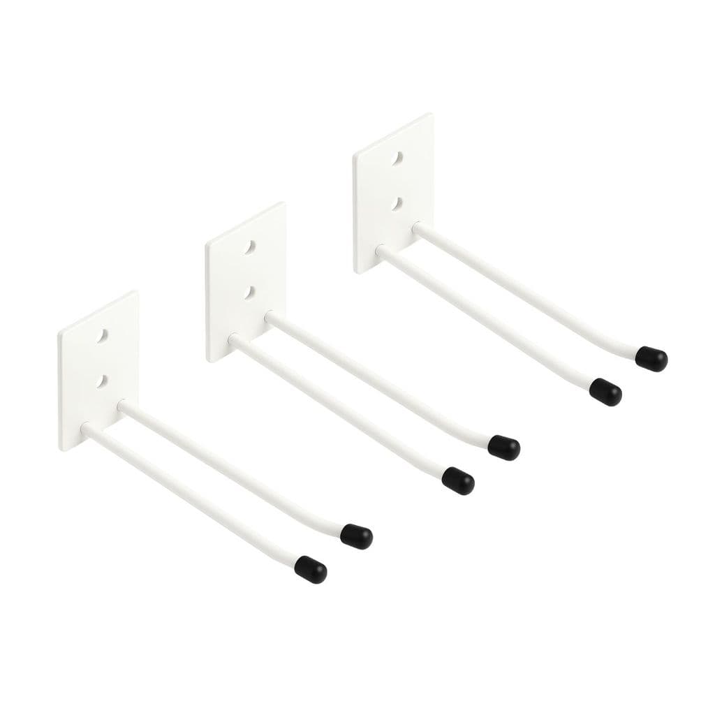 Kit 3 Suportes de Parede 18cm Organizador Multiuso para Rodos e Vassouras - 12 Lugares - NV802PR