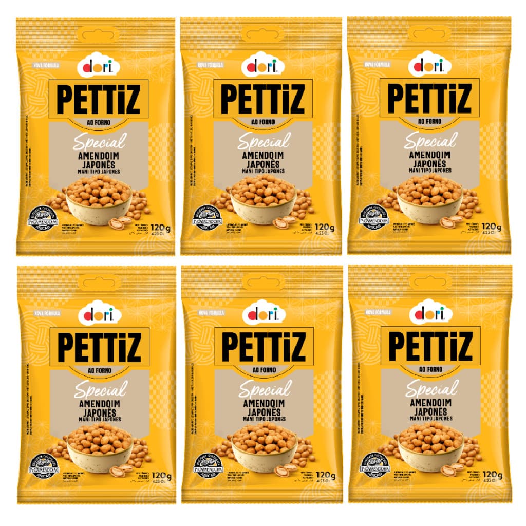 Kitc/ 6 Un Amendoim Pettiz Special Japonês 120g - Dori