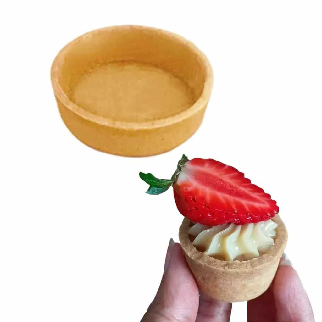 Base Assada Baunilha Para Recheio Torta Doce - Art Tart 24 Unidades 4cm