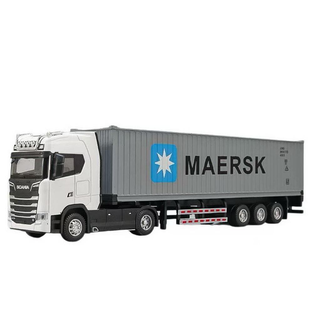 Modelo Caminhão Volvo 750 Scania 1:50 Diecast Metal com Luz e Música Infantil