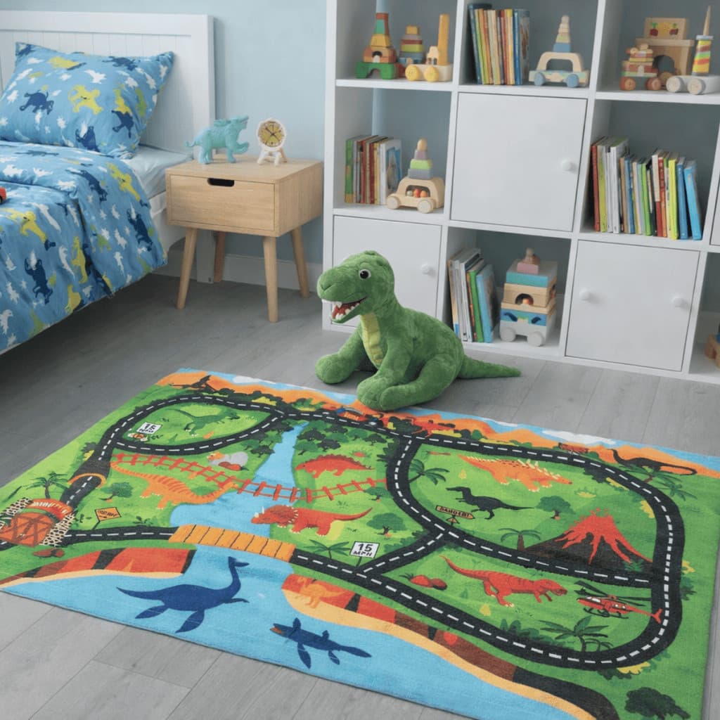 Tapete Infantil Educativo Emborrachado 1,00x1,50m Criança Brincar Menino Menina Quarto