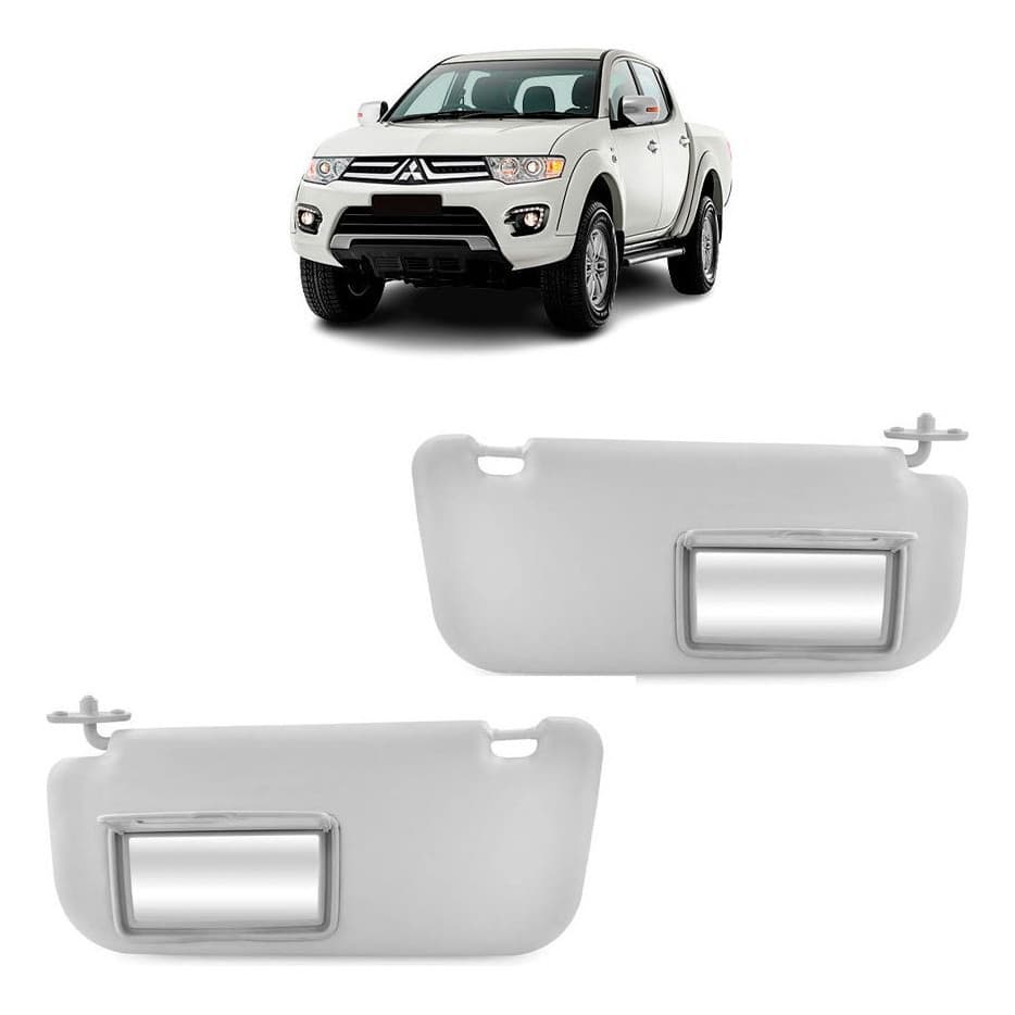 Par Quebra Sol Cinza Espelho Mitsubishi L200 2010 2011