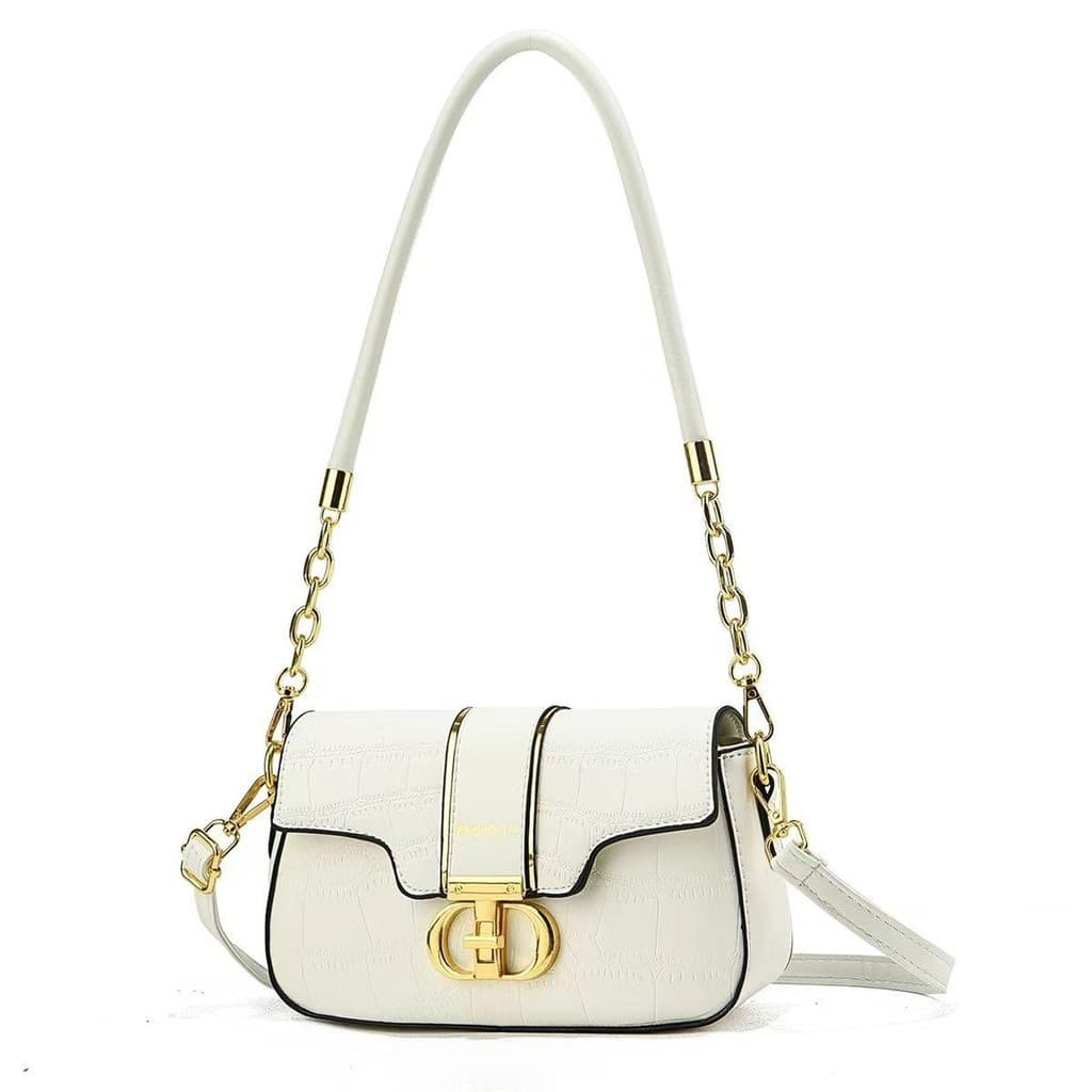 Marissa Bolsa Feminina em Textura Pedra Crossbody Ombro e Sob o Braço Estilo Sela Moderno K15