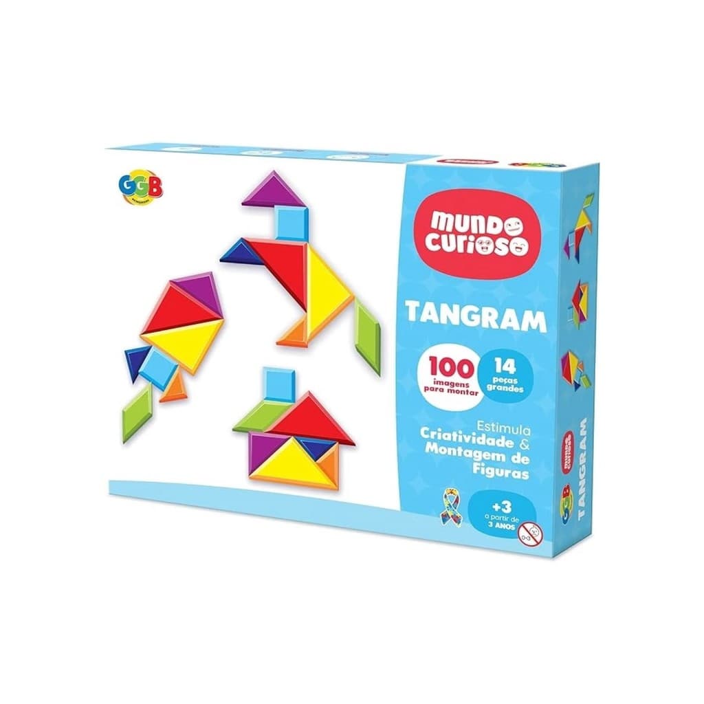 BRINQUEDO PEDAGÓGICO TANGRAM 14 PEÇAS 1076 - GGB PLAST