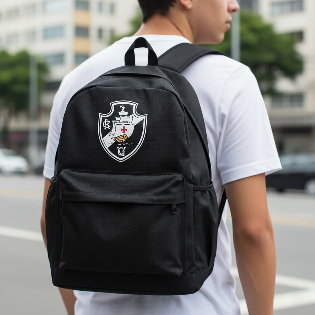 Bolsa Masculina Feminina Vasco Da Gama Lançamento Mochila Resistente Grande Redinha Lateral