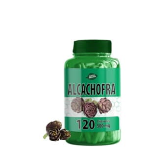 Alcachofra 500 mg Produto Natural - 120 Cápsulas - Kits Com 1, 2, e 3 Potes Natu Ervas
