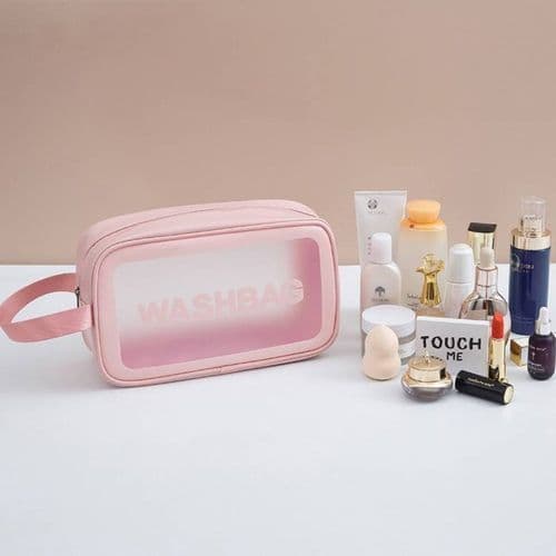 Necessaire Organizadora Porta Maquiagem Banho Viagem Compacta Resistente Alça Sortida