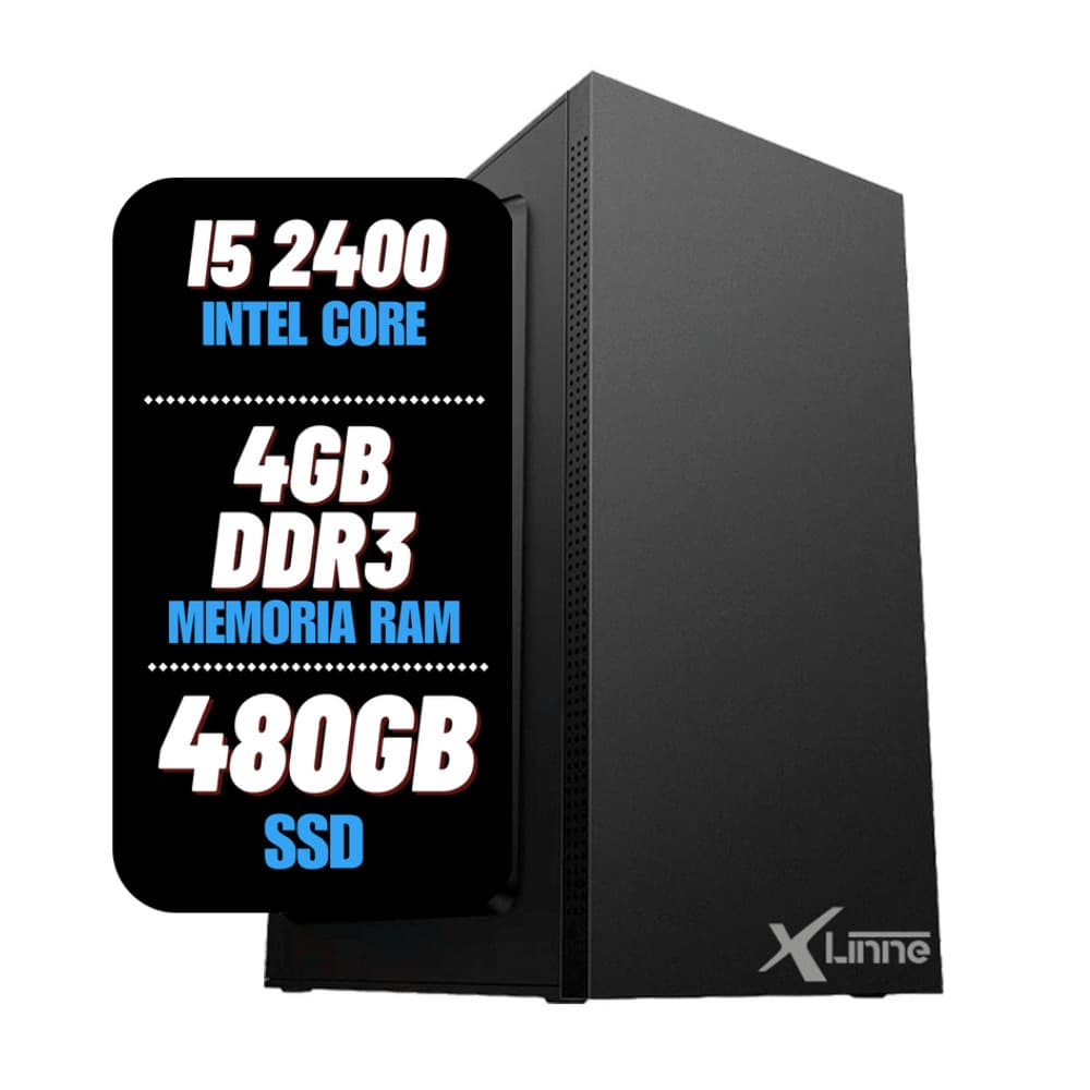 PC CPU XLinne Intel Core i5 2º, 4GB Ddr3 de Memoria ram, SSD 480GB