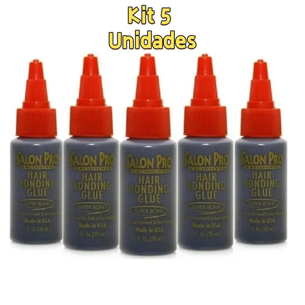 Kit 5 Colas Salon Pro 30ml Para Cílios Tufinho, Lace e Mega Hair - Atacado