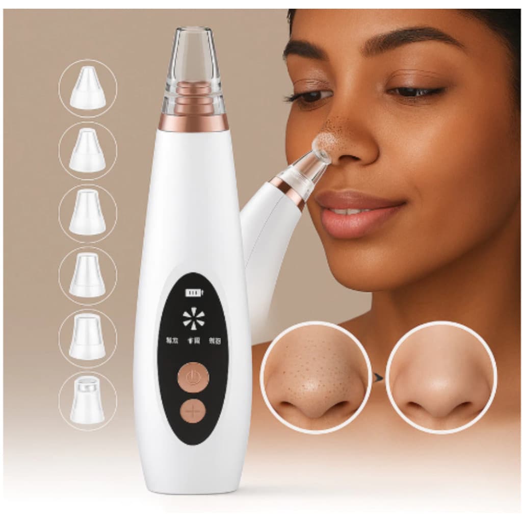Removedor de Cravos Elétrico Facial USB Recarregável 3 Níveis Sucção Limpeza Profunda Portátil Nexora