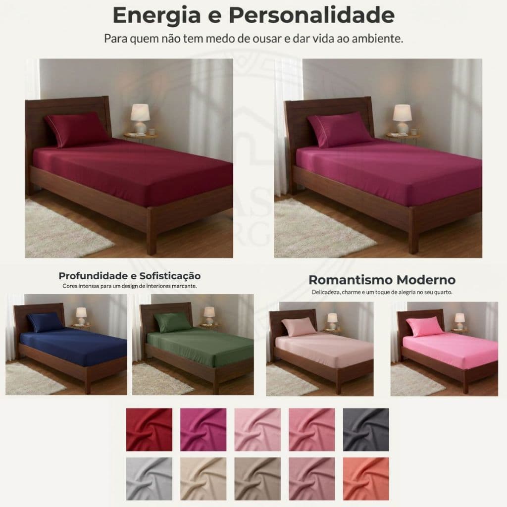 Jogo de Lençol Solteiro 02 peças com Fronhas Ponto Palito Tecido 400 Fios - Casa Borges