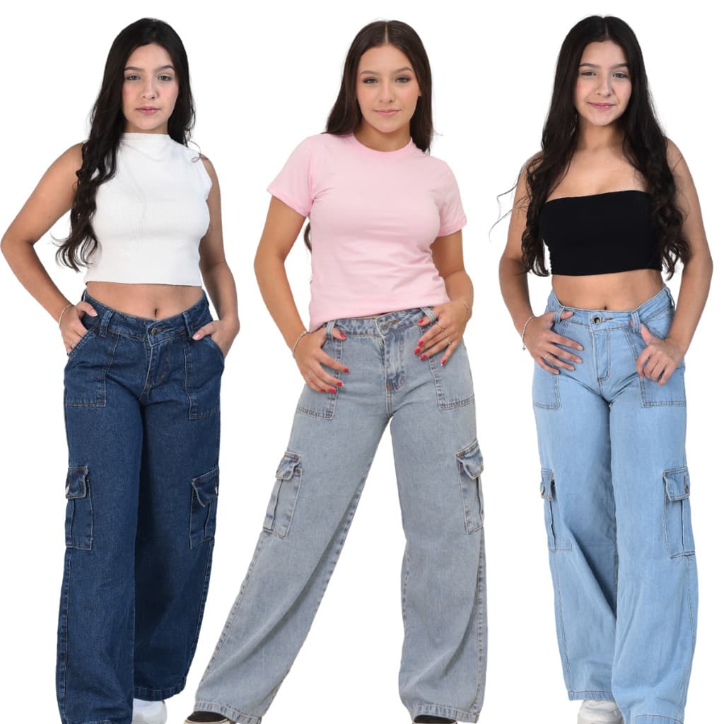 Kit 3 Peças Calça Cargo Jardineira e Short Juvenil Menina Tam 10 ao 16