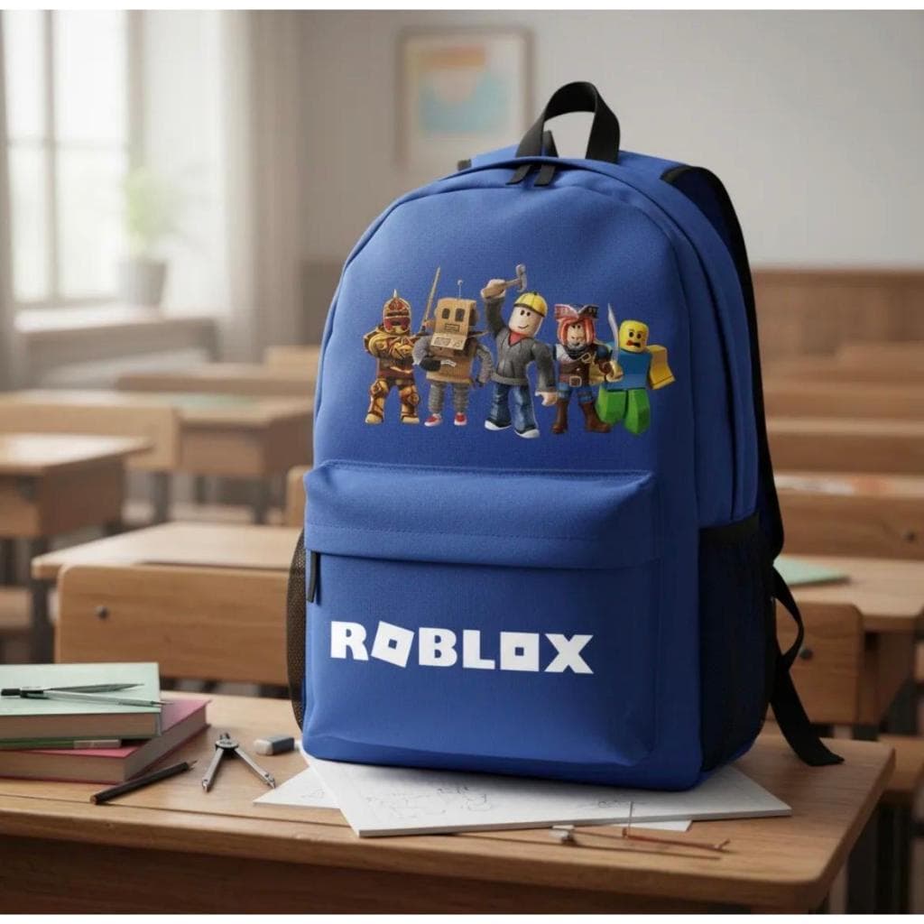Mochila Bolsa Roblox Adolecentes Escolar Esportiva Jogos Adulto Infantil Kids Reforçada Moderna Envio Rapido Promoção