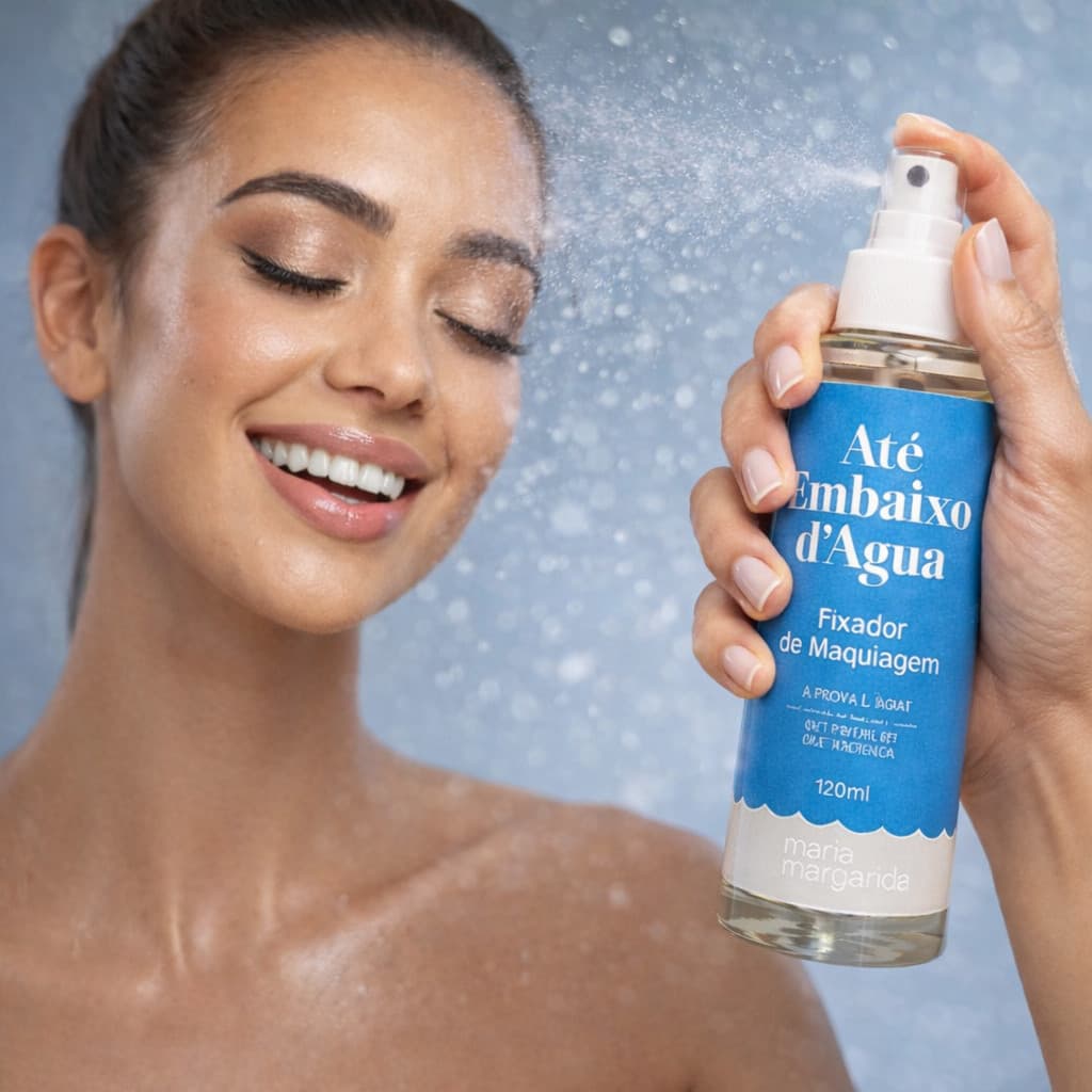 Spray Fixador de Maquiagem Prova D'Água Até Embaixo D'Água 120ml Alta Fixação Resistente Água e Suor